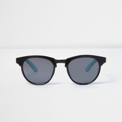 Boys black matte retro sunglasses